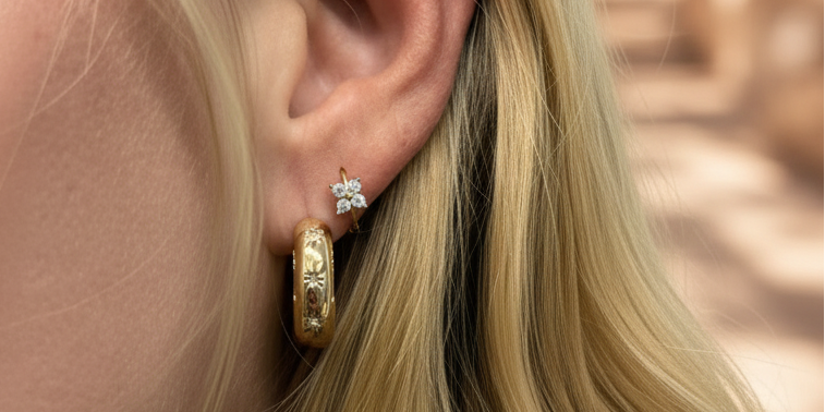 Bellacovi Gold Ohrringe natürlich Outdoor