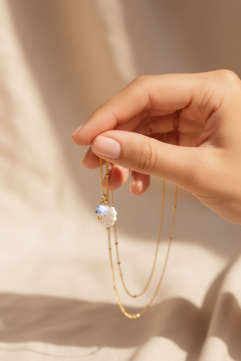 Santorini Halskette Lifestyle-Foto